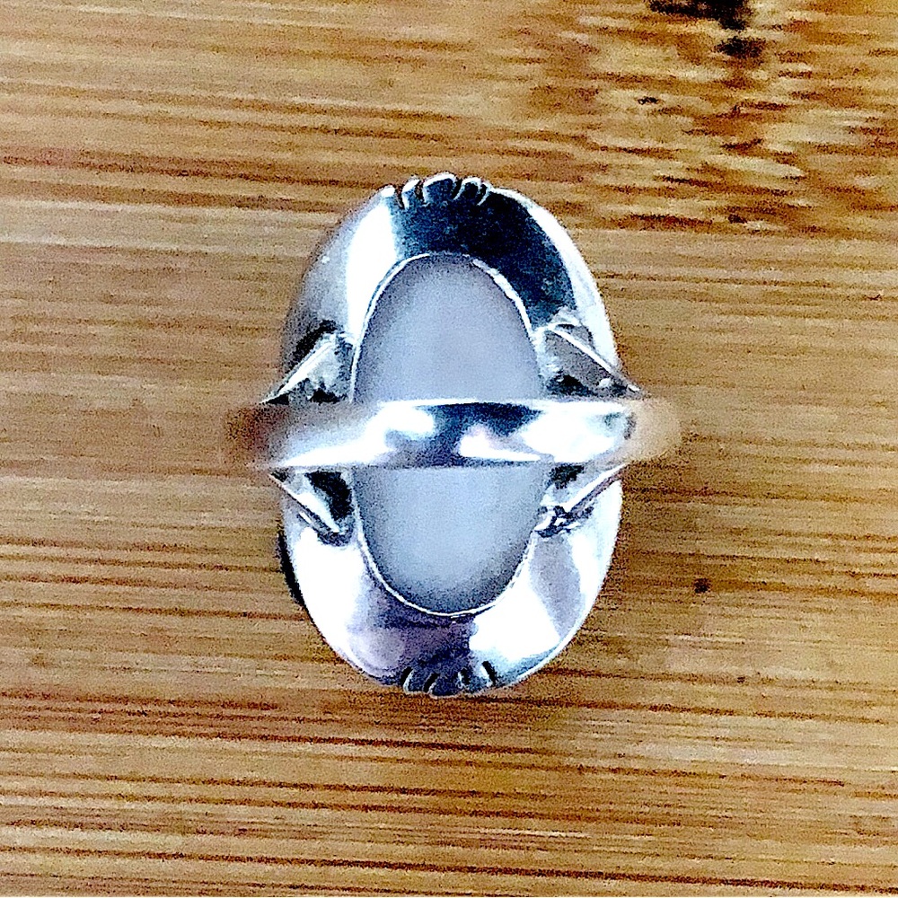 $68  Designer Southwest Estate Ring  Size 9   Sterling Silver   Marked 925 - Picture 5 of 7